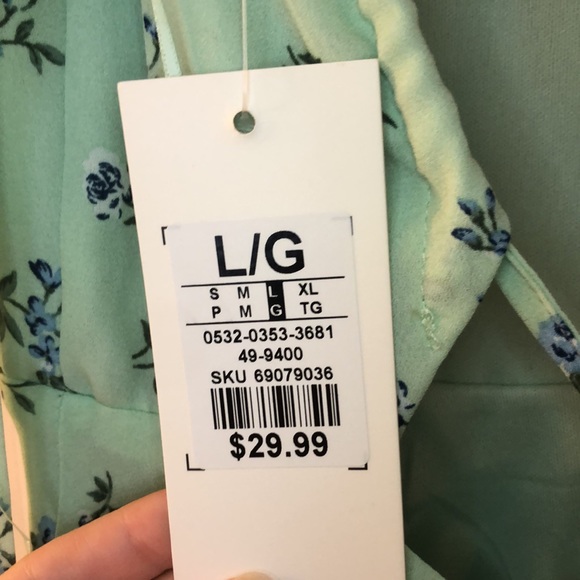 NWT Green Floral Dress - Picture 8 of 10